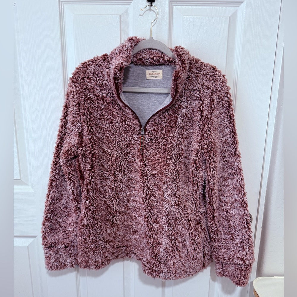Weatherproof Pink Sherpa Zip-Up Jacket
